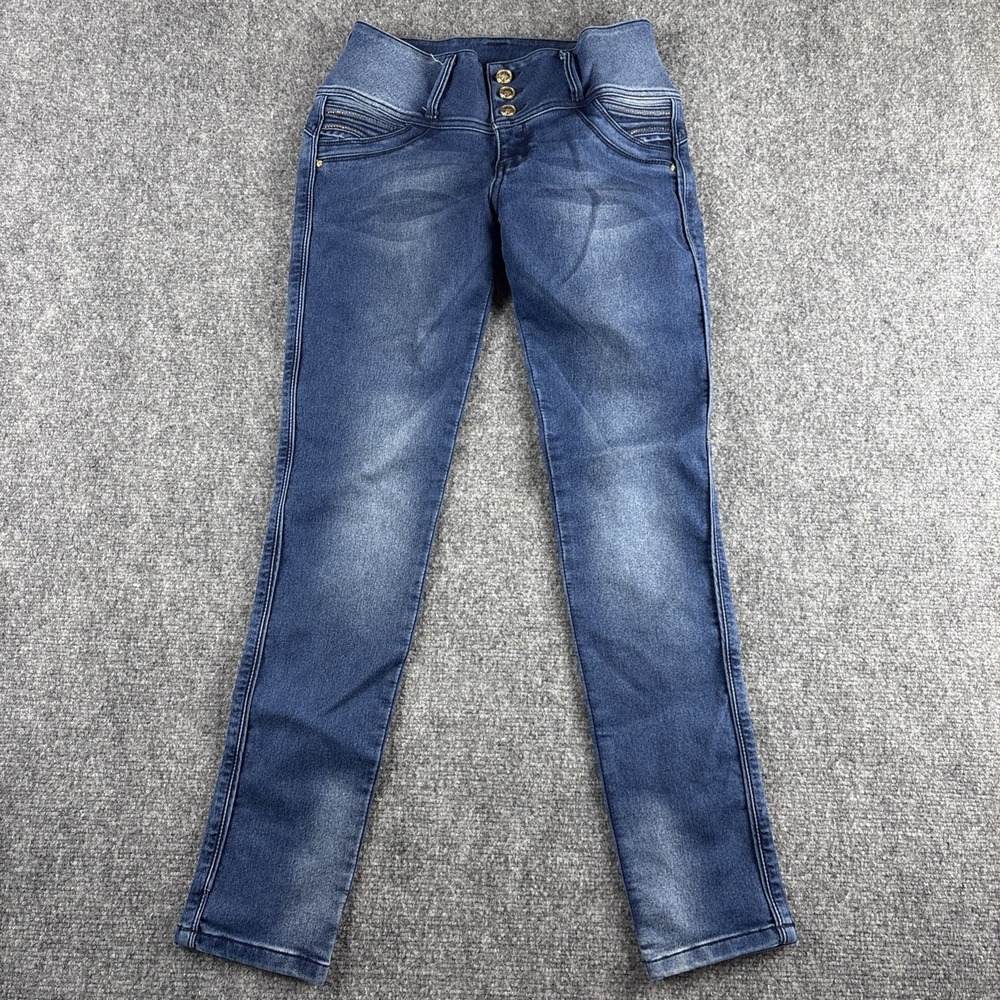Woky Jeans Size 12 Corset High Waist Skinny Levanta Cola Ecuador Heavy Stretch